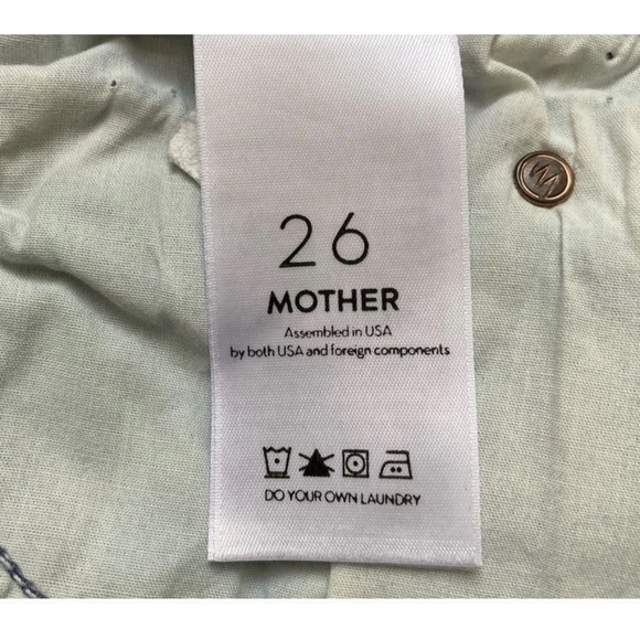 Mother Superior Button Fly Dazzler Ankle Jean  I Confess Heart Back Pocket Sz 26 - Picture 9 of 13